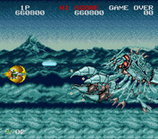 Darius Twin for Super NES - Dual Shears makes another appearance; enemy colors may vary depending on the zone.