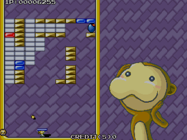 Saru-Kani-Hamu-Zou Arcade Screenshot: I've been shrunk!