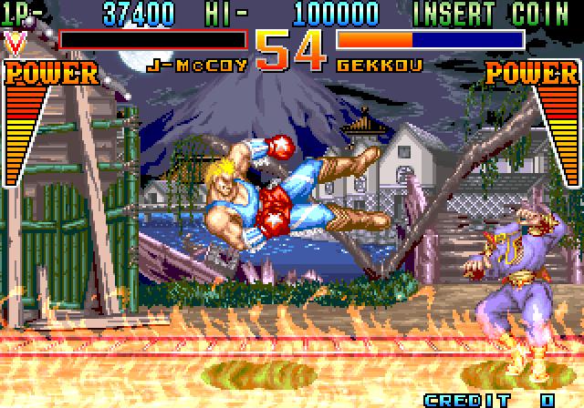 Global Champion Arcade Screenshot: ...And I'm knocked down!