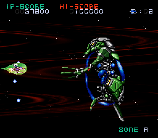 Super Nova Super NES Screenshot: A fight with Bio Hazard.