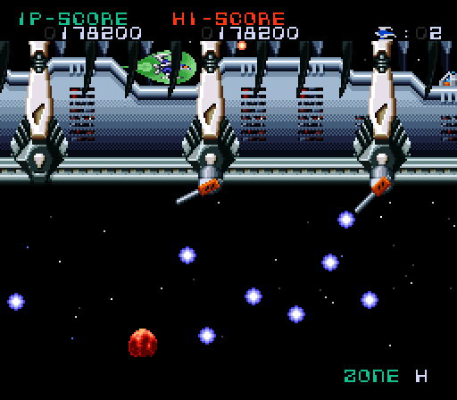Super Nova Super NES Screenshot: Hidding out in a very narrow corner...