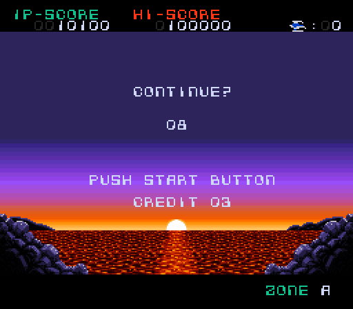 Super Nova Super NES Screenshot: Game over; continue?