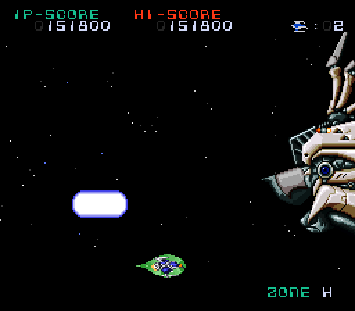 Super Nova Super NES Screenshot: Peace Destroying is a very large enemy; this is just the front.