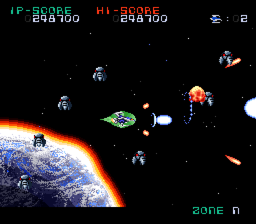 Super Nova Super NES Screenshot: Another outer space fight.