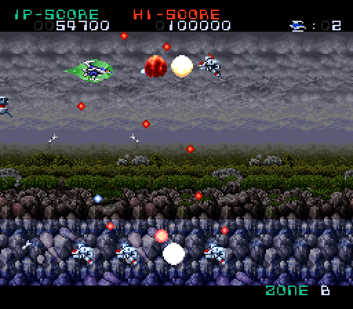 Super Nova Super NES Screenshot: Blasting more opponents...