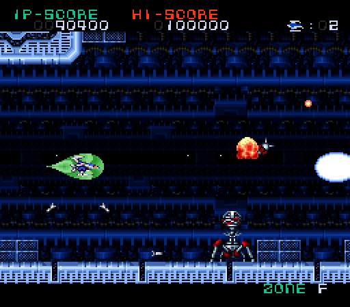 Super Nova Super NES Screenshot: Watch out for that virus-looking thing, it jumps around!