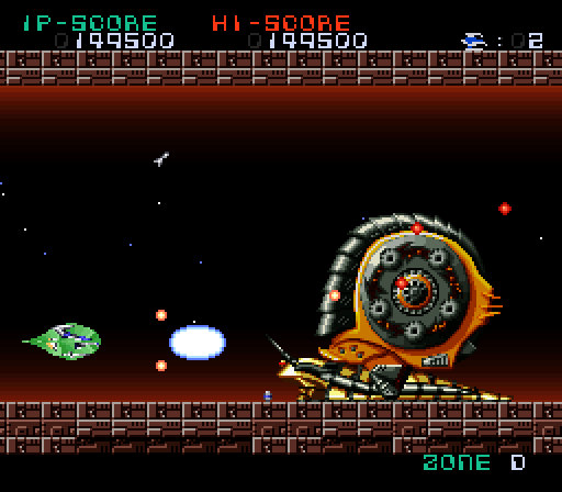 Super Nova Super NES Screenshot: Spiral Snail as seen in Zone D.