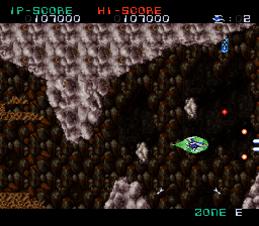Super Nova Super NES Screenshot: Be careful of falling rocks!