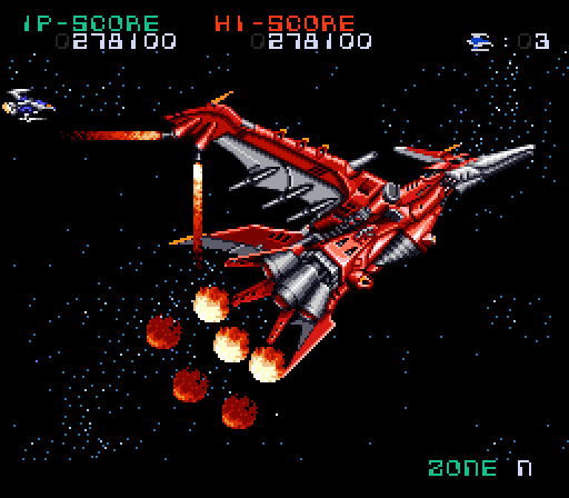 Super Nova Super NES Screenshot: Megalopros is one giant ship, and it moves fast!
