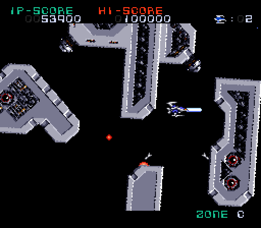 Super Nova Super NES Screenshot: This zone takes advantage of SNES hardware to rotate the playfield around.