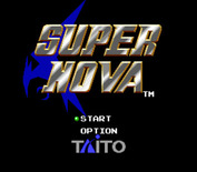 Super Nova for Super NES - Title screen (U.S. version).