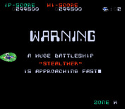 Super Nova for Super NES - Warning...a huge battleship...Stealther...is approaching fast!