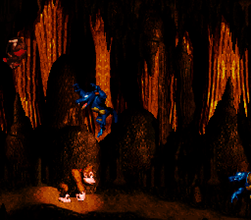 Donkey Kong Country Super NES Screenshot: Watch out for these leaping gators!