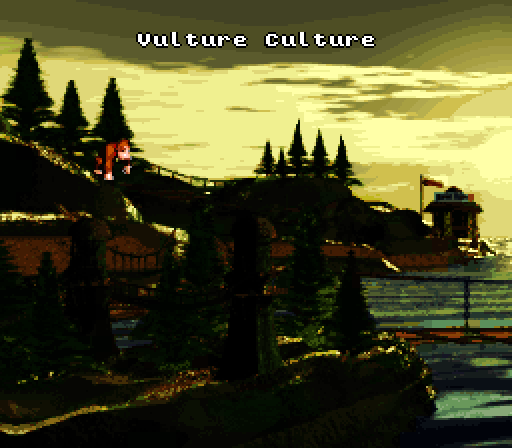 Donkey Kong Country Super NES Screenshot: Time for some Vulture Culture.