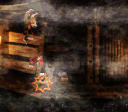 Donkey Kong Country Super NES Screenshot: Smack! Jumped on top of an opponent...