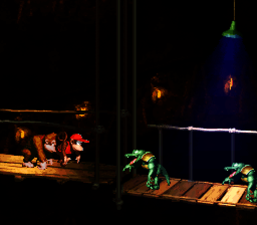 Donkey Kong Country Super NES Screenshot: Here comes trouble!