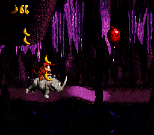 Donkey Kong Country Super NES Screenshot: I found a secret bonus area!