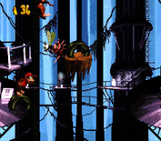Donkey Kong Country for Super NES - Back to the tree houses with bees in the way!