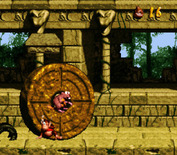 Donkey Kong Country for Super NES - Oops, the mill got me!
