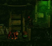 Donkey Kong Country for Super NES - Entering the stop and go station!