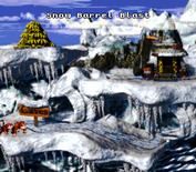 Donkey Kong Country for Super NES - Ice makes this stage slippery and difficult.