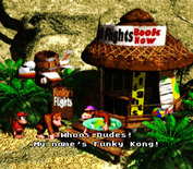 Donkey Kong Country for Super NES - Funky's Flights offers a way to replay levels already completed.