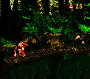 Donkey Kong Country for Super NES - A vulture knocked me down.