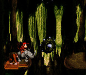 Donkey Kong Country for Super NES - Those spikey things are dangerous!
