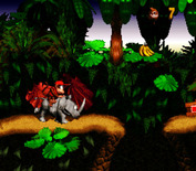 Donkey Kong Country for Super NES - Riding creatures can make many levels easier.