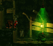 Donkey Kong Country for Super NES - Another stop and go barrel, but it's guarded!