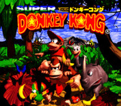 Donkey Kong Country for Super NES - Title screen (Japanese version).
