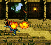 Donkey Kong Country for Super NES - Use explosive barrels to knock opponents down.