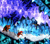 Donkey Kong Country for Super NES - Entering the ice caverns.