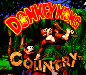 Donkey Kong Country for Super NES - Title screen (U.S. version).