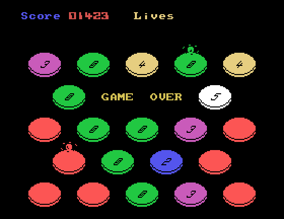 Disco Dan Tatung Einstein Screenshot: Game over.
