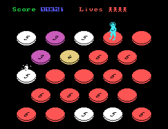 Disco Dan Tatung Einstein Screenshot: I'm out of energy, so a life is lost!