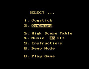 Disco Dan for Tatung Einstein - Main menu.