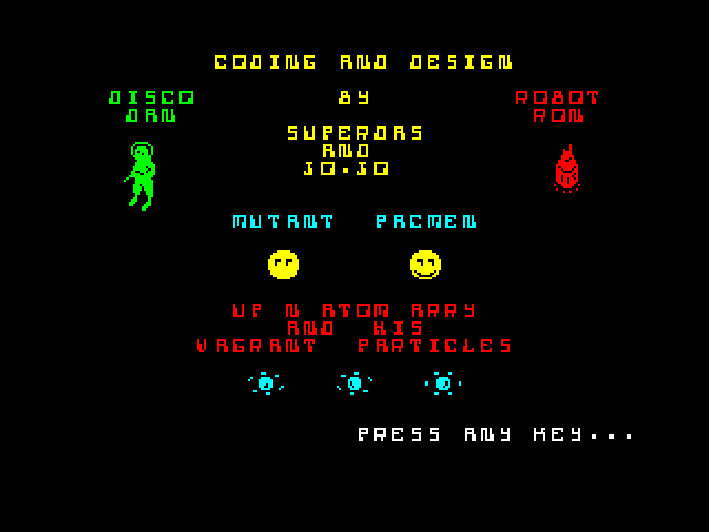 Disco Dan ZX Spectrum Screenshot: The characters.