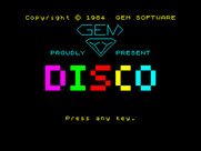 Disco Dan for ZX Spectrum - Title screen 1.