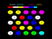 Disco Dan for ZX Spectrum - Jump on discs until the number reads "0".
