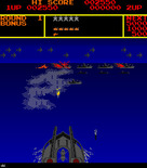 Yamato for Arcade - A few ships on the horizon are hit and sinking...