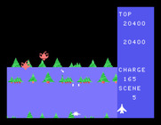 Exerion for Sega SG-1000 - Only a few enemies left in this wave...