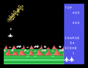 Exerion for Sega SG-1000 - Game start.