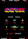 Exerion for Arcade - Title screen (Japanese version).