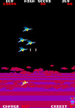 Exerion for Arcade - Enemy types get progressively more difficult.