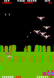 Exerion for Arcade - Your ship can fly anywhere on the screen, but usually near the bottom is safest.