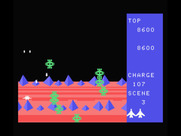 Exerion for MSX - Be careful when enemies fly low on the screen!