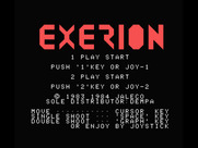 Exerion for MSX - Title screen.