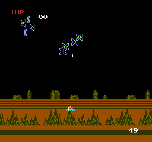 Exerion NES / Famicom Screenshot: Game start.