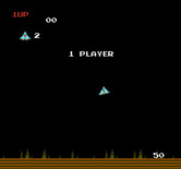 Exerion for NES / Famicom - Ready to begin, player 1?
